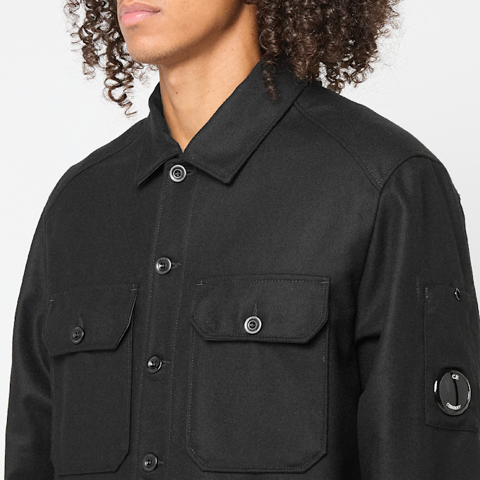 C. P. Company Overshirt In Felt black 86021 5