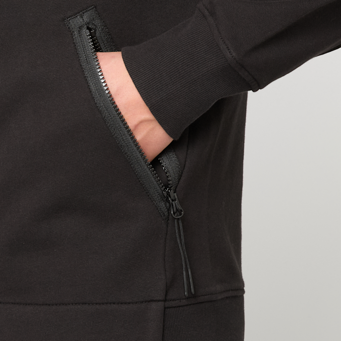 C. P. Company Sweatshirts Hooded Open In Diagonal Raised Fleece zwart 89803 6