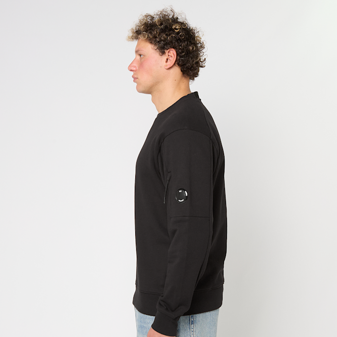 C. P. Company Diagonal Raised Fleece Crewneck Sweatshirt zwart 86020 3