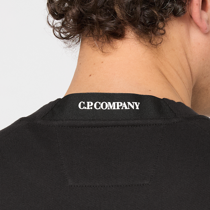 C. P. Company Diagonal Raised Fleece Crewneck Sweatshirt zwart 86020 6