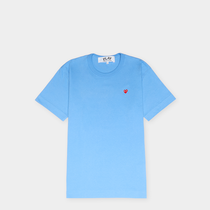 Comme des Garcons Play T-Shirt Smal Red Emblem Smal Red Heart blue 91703 1