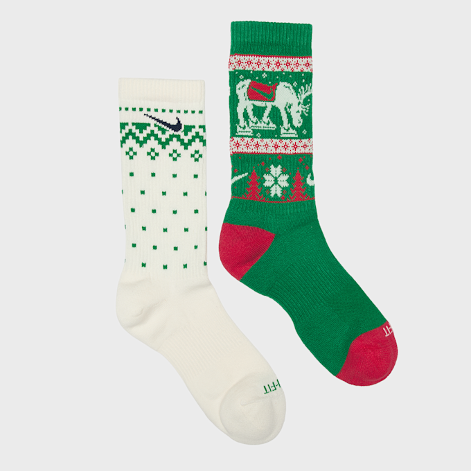 Nike Everyday Plus Cushioned Winter Wonderland Crew Socks (2 Pack) multicolor 92002 2
