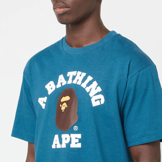 A Bathing Ape College Tee blue 92406 5
