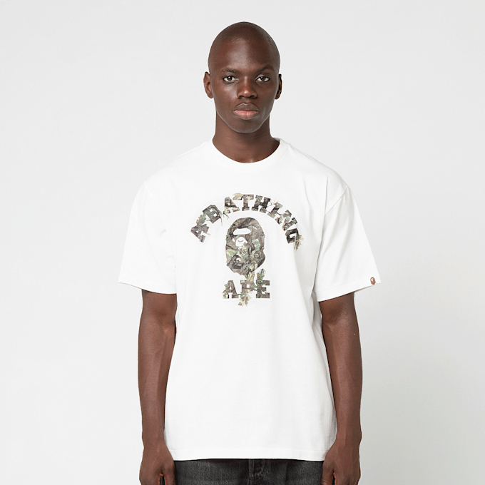A Bathing Ape Tree Edge Camo College Tee white 92415 2