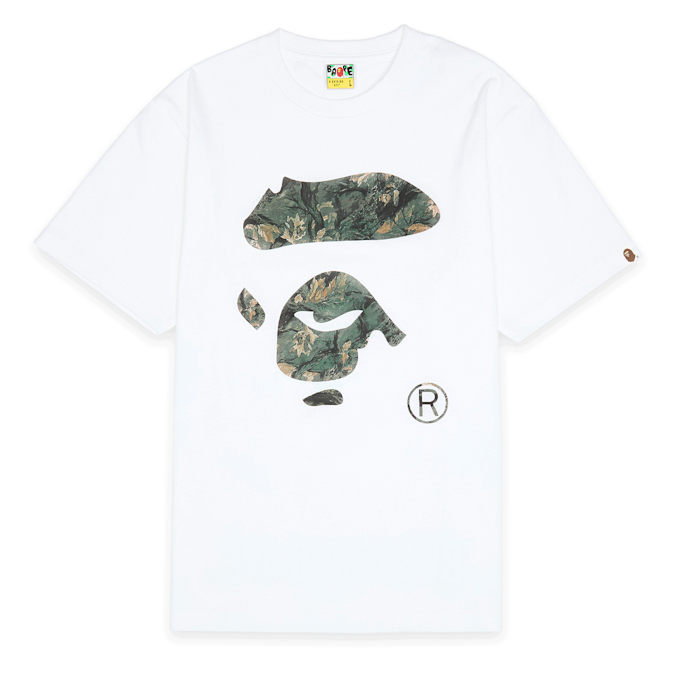 A Bathing Ape Tree Edge Camo Ape Face Tee weiß 92416 1