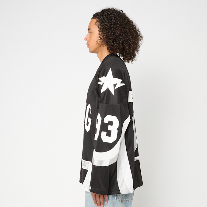 A Bathing Ape Line Camo Jacquard Logo Relaxed Fit Ice Hockey Jersey zwart 92425 3