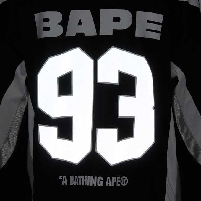 A Bathing Ape Line Camo Jacquard Logo Relaxed Fit Ice Hockey Jersey schwarz 92425 9