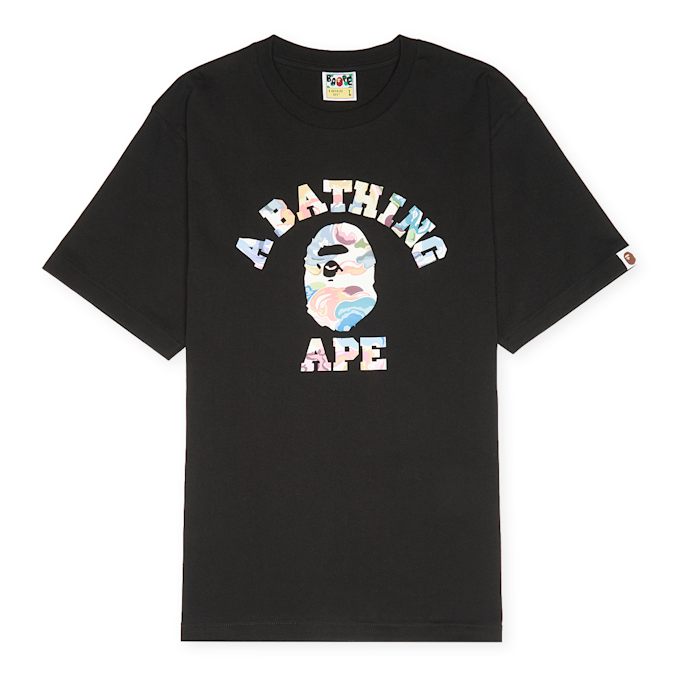 A Bathing Ape Art Camo College Tee M Schwarz 92454 1