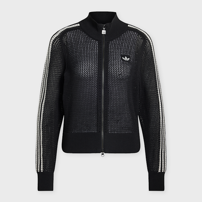 adidas Originals Crochet Zip Trainings Top black 93505 1