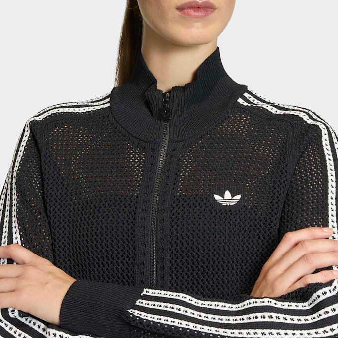 adidas Originals Crochet Zip Trainings Top black 93505 4