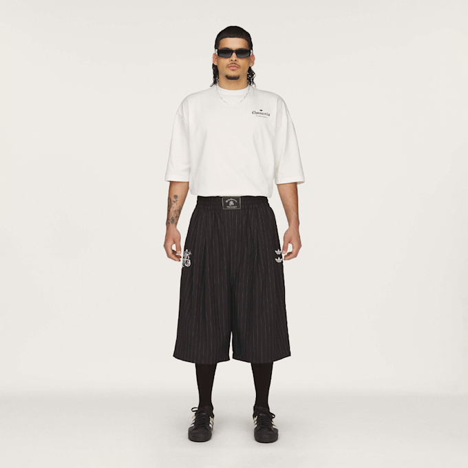 adidas Originals x Willy Chavarria Pinstripe Short zwart 95753 2