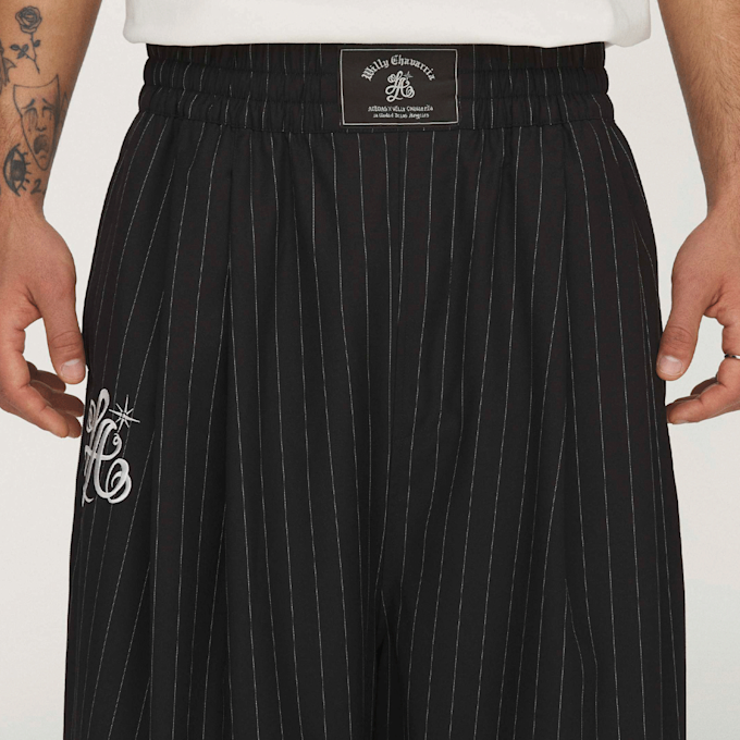 adidas Originals x Willy Chavarria Pinstripe Short zwart 95753 4