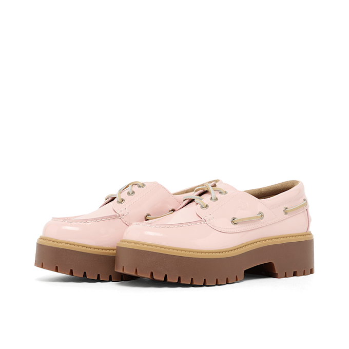 Timberland Wmns Stone Street Boat Shoe Patent Leather light pink 95843 1