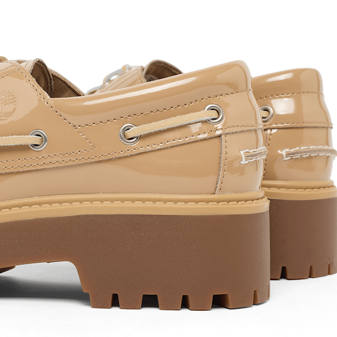 Timberland Wmns Stone Street Boat Shoe Patent Leather beige 95842 5
