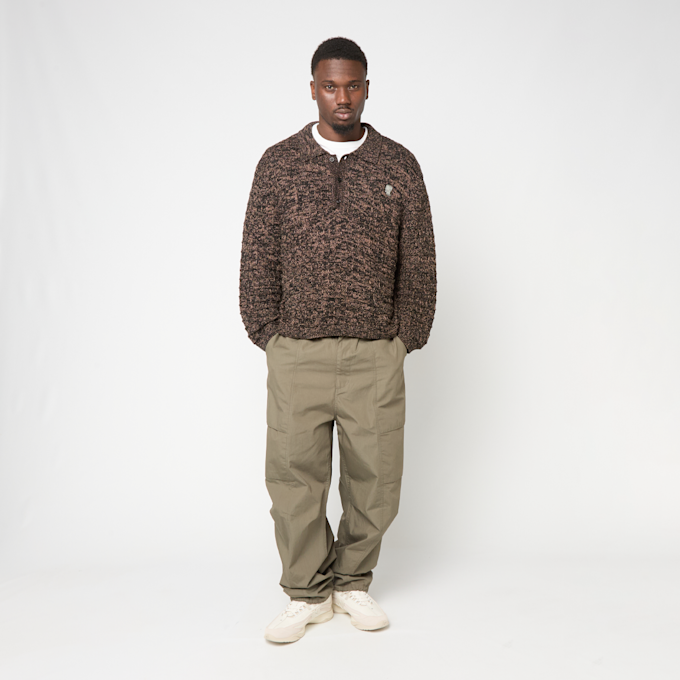 Brain Dead Half Zip Collared Sweatshirt brown 95846 2