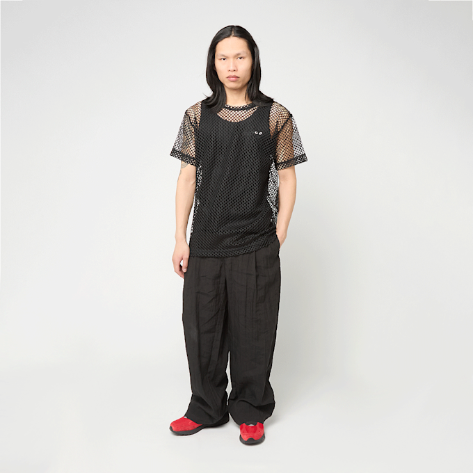 Comme des Garcons Play T-Shirt Red Emblem Mesh Black Heart schwarz 96050 2