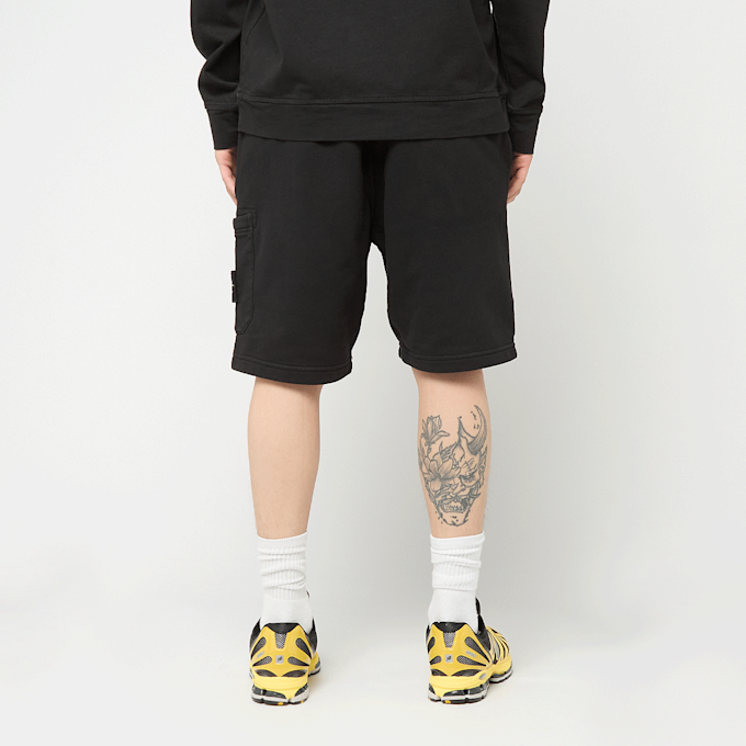 Stone Island Regular Fit-Shorts aus Fleece schwarz 96384 3