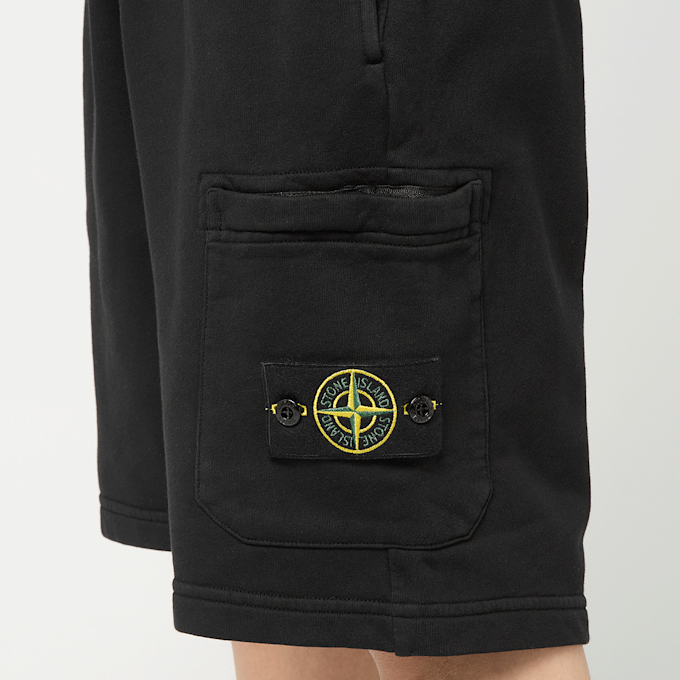 Stone Island Regular Fit-Shorts aus Fleece schwarz 96384 4