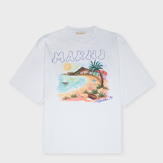 Marni Graphic T-Shirt weiß 98963 1