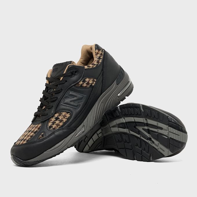 New Balance 991 V1 Made in UK Tweed Luxe Leather (M991HT1) black 99225 8