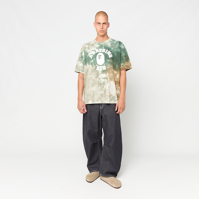 A Bathing Ape Tie Dyed College Relaxed Fit Tee M grün 99430 2