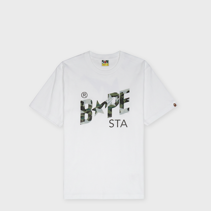 A Bathing Ape Screen Camo Bape Sta Tee weiß 99438 1