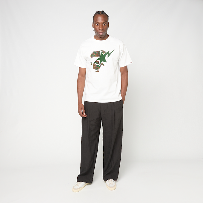 A Bathing Ape Glitch Woodland Camo Ape Face Sta Tee M weiß 99441 2