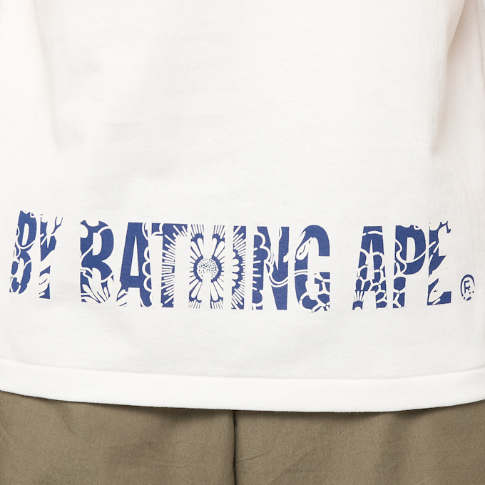 A Bathing Ape Japanese Indigo Art Camo Ape Face Tee weiß 99442 5