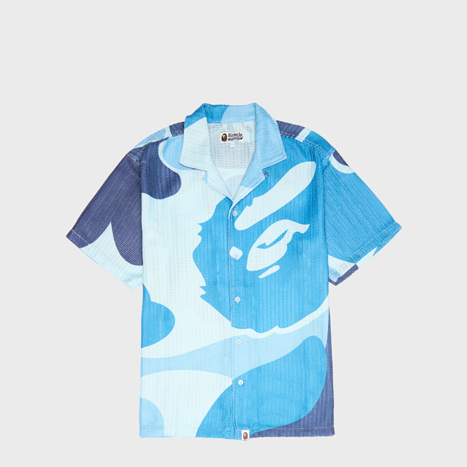 A Bathing Ape Mega ABC Camo Mesh Shirt M blue 99444 1