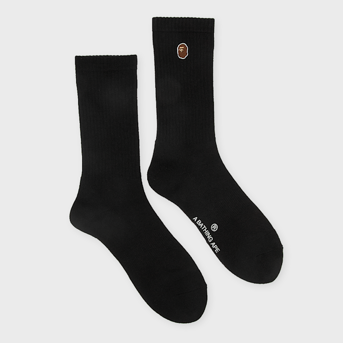 A Bathing Ape Ape Head One Point Socks black 99473 2