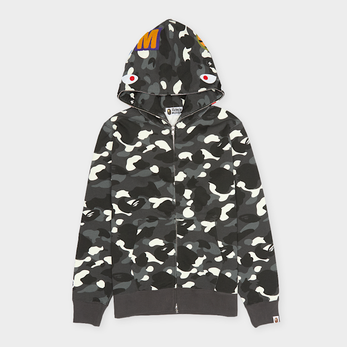 A Bathing Ape City Camo Shark Regular Fit Ful0l Zip Hoodie schwarz 99483 1