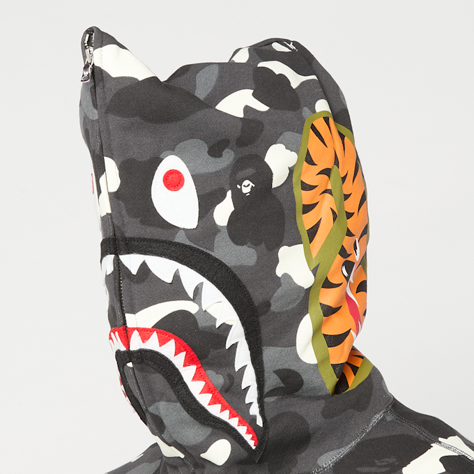 A Bathing Ape City Camo Shark Regular Fit Ful0l Zip Hoodie schwarz 99483 4