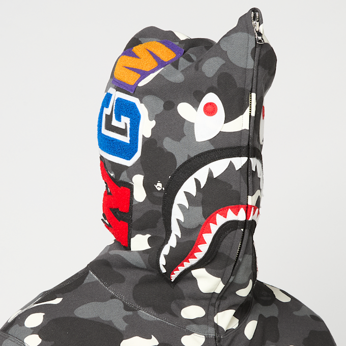 A Bathing Ape City Camo Shark Regular Fit Ful0l Zip Hoodie schwarz 99483 5