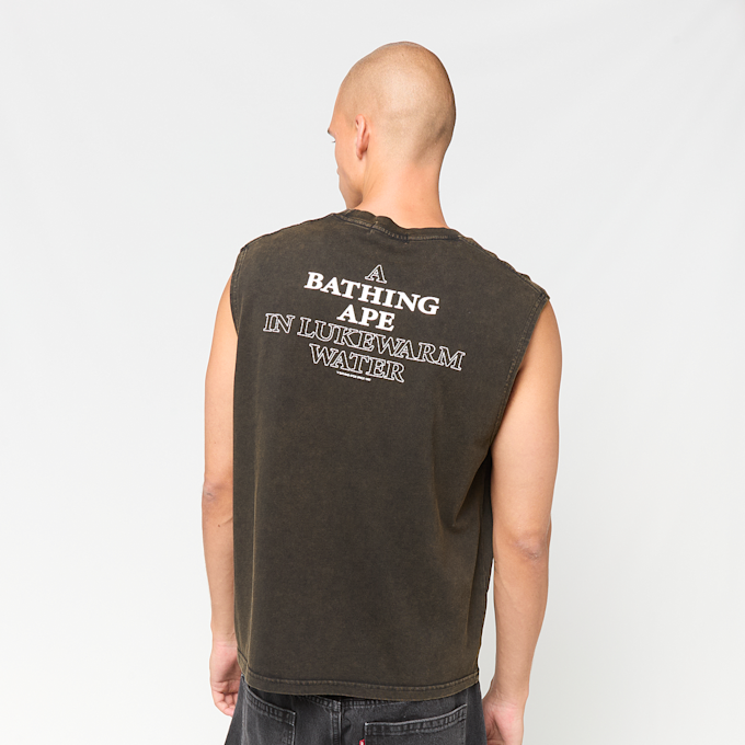 A Bathing Ape Heavy Wash Ape Head Cropped Fit Tank Top braun 99482 3