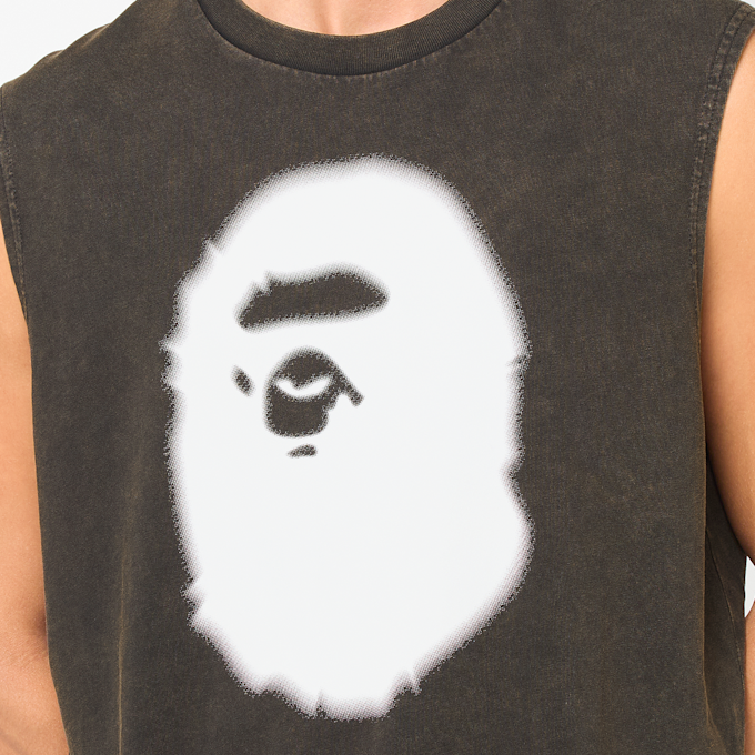 A Bathing Ape Heavy Wash Ape Head Cropped Fit Tank Top brown 99482 4