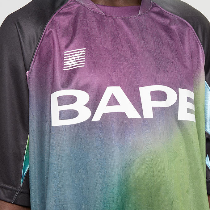 A Bathing Ape Tie Dye Sta Stripe Pattern Football Jersey Tee multicolor 99481 4