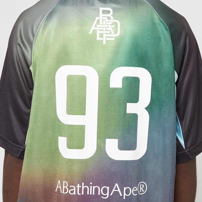 A Bathing Ape Tie Dye Sta Stripe Pattern Football Jersey Tee multicolor 99481 5