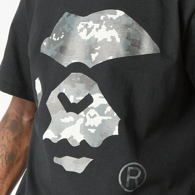 A Bathing Ape Multi Pixel Camo Mad Ape Face Tee schwarz 99495 4