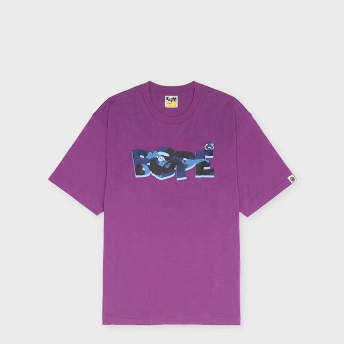 A Bathing Ape Color Camo Bape Logo Relaxed Fit Tee lila 99503 1