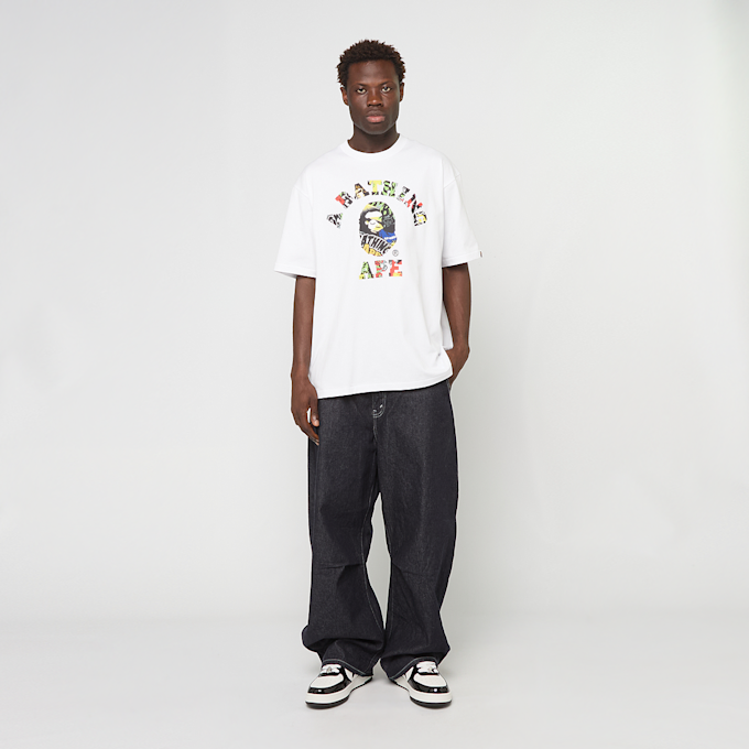 A Bathing Ape Multi Logo College Relaxed Fit Tee weiß 99514 2