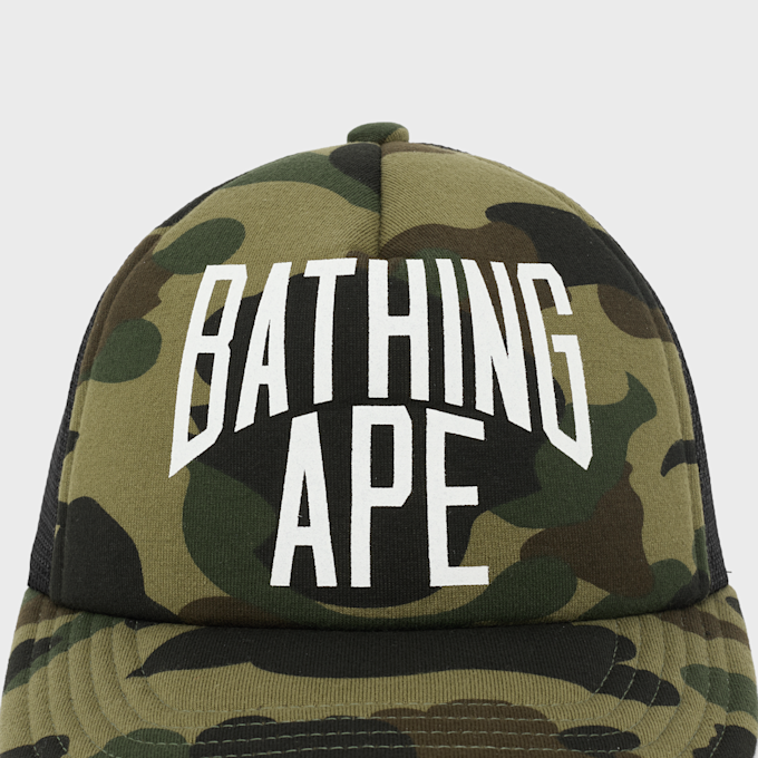A Bathing Ape 1st Camo NYC Logo Mesh Cap green grün 99507 3