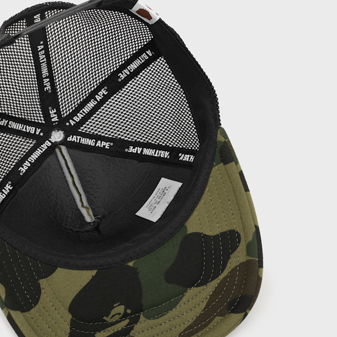 A Bathing Ape 1st Camo NYC Logo Mesh Cap green grün 99507 4