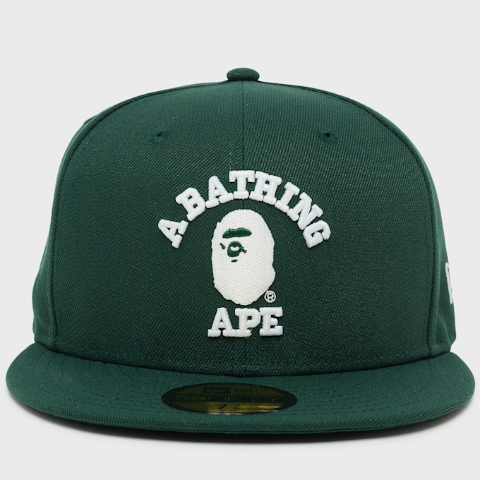 A Bathing Ape Glow In The Dark College New Era 59Fifty Cap green 99522 4