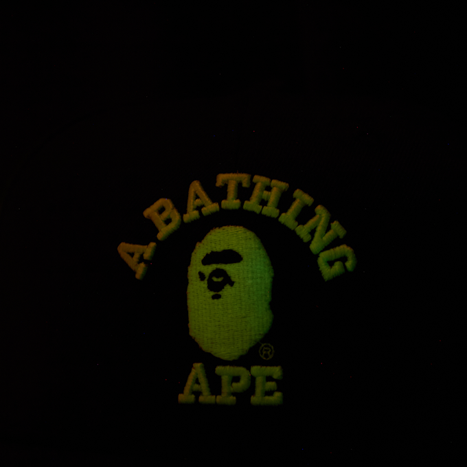 A Bathing Ape Glow In The Dark College New Era 59Fifty Cap groen 99522 5