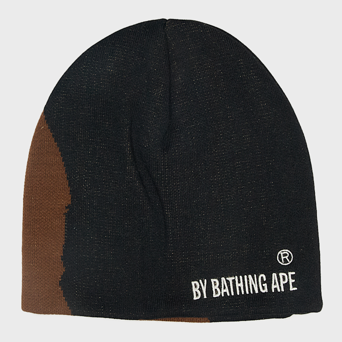A Bathing Ape Ape Head Knit Cap black 99519 2