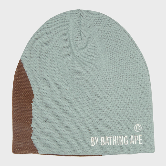 A Bathing Ape Ape Head Knit Cap grijs 99520 2