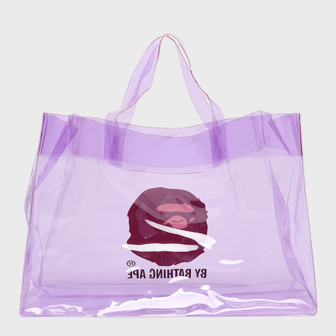 A Bathing Ape Ape Head Clear Bag lila 99531 3