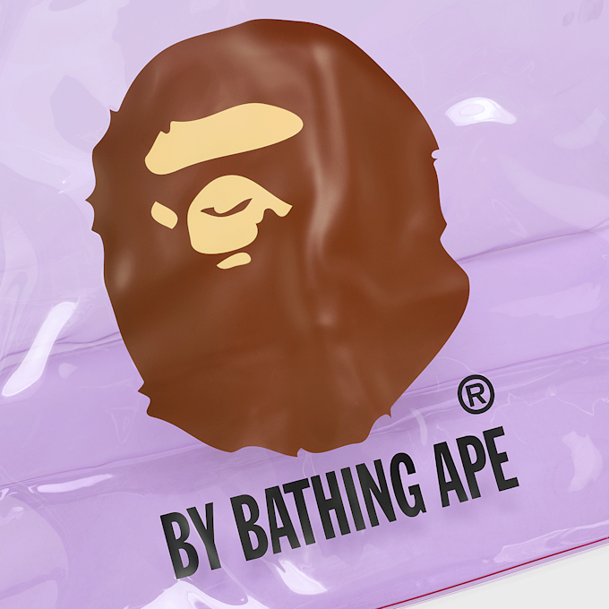A Bathing Ape Ape Head Clear Bag roze 99531 4
