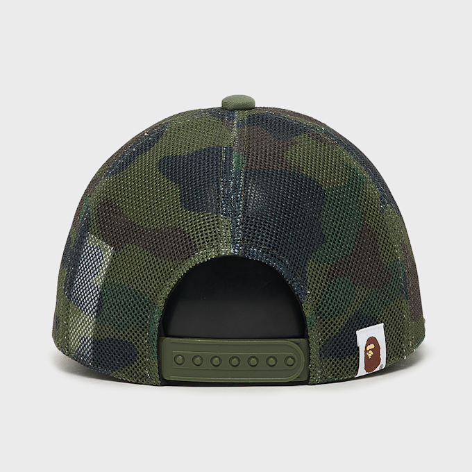 A Bathing Ape 1st Camo College Embrodery Patched Mesh Cap grün 99537 2