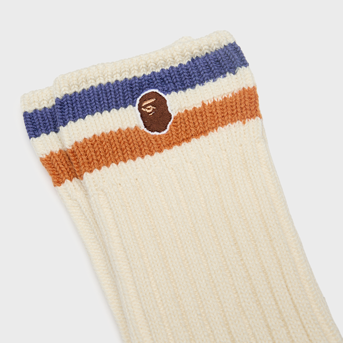 A Bathing Ape Chunky Ribbed Crew Socks beige 99548 3